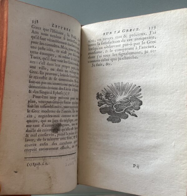 1771, M. (Pierre Augustin) Guys, Voyage Litteraire de la Grece, Tome I, Philhellenism, First Edition - Image 6