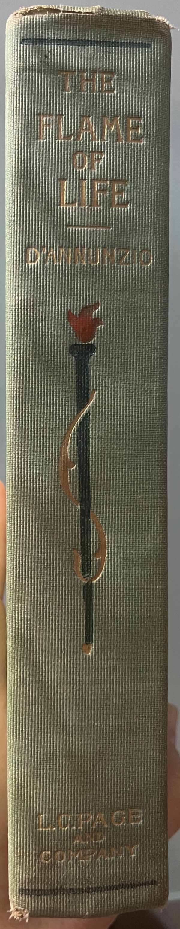 1900, Gabriele D'Annunzio, The Flame of Life, L. C. Page, Boston, First English Edition - Image 2