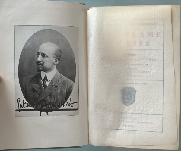 1900, Gabriele D'Annunzio, The Flame of Life, L. C. Page, Boston, First English Edition