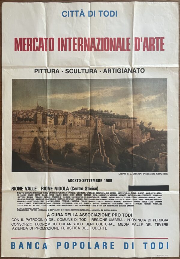 Rare, 1985, Todi Italy, International Art Exhibition, Original Poster, Fassianos, Moralis, Tsarouchis - Image 2