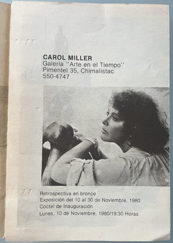 Signed, 1978-1981, LOT OF Carol Miller Correspondence & Exhibition Invitation, Mexico, Nosotras Las Madres - Image 4