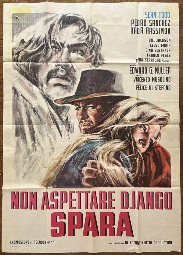 1967, Ivan Rassimov, Django, Italian Western, Original Large Movie Poster