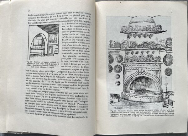 1949-50, 2 Books, Angheliki Hadjimihali, Le Maison Grecque, La Sculpture sur Bois, First Edition, Greek Folk Art - Image 9