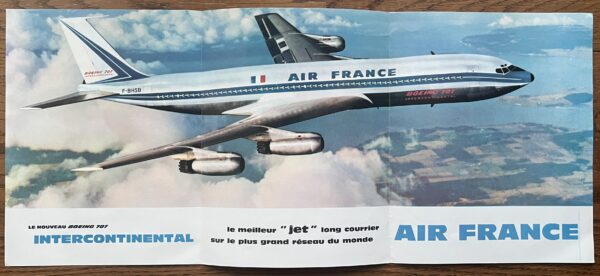 1959, Original French Brochure, Air France, Boeing 707 Intercontinental, Caravelle