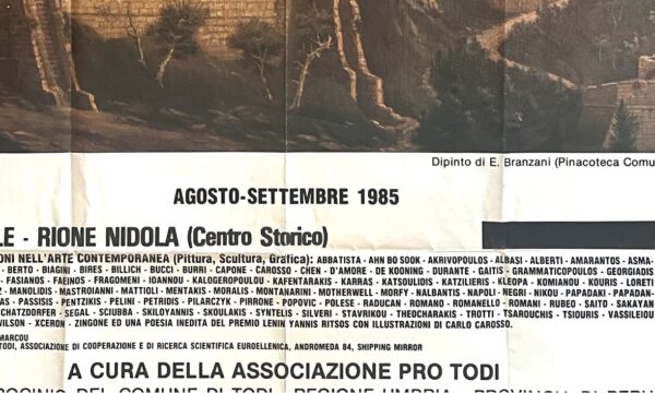 Rare, 1985, Todi Italy, International Art Exhibition, Original Poster, Fassianos, Moralis, Tsarouchis - Image 6