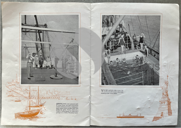 Rare, 1926, Dollar President Liners, Original Advertising Brochure, World Trips, To Take You Aboard - Image 4