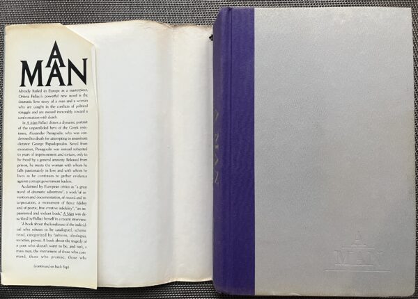 Signed, 1980, Oriana Fallaci, A Man, First American Edition, Alexandros Panagoulis - Image 2