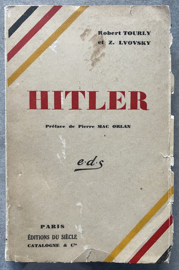 1932, Robert Tourly, Signed, First Anti-Hitler Book, Inscribed by Pierre Mac Orlan, First Edition - Image 2