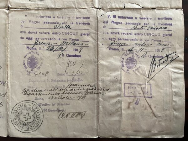 1918, Document, Passport, Kingdom of Greece, Corfu, Bonatis Brothers - Image 14