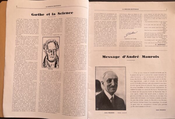 Rare, 1932, La Semaine Egyptienne, Hommage a Goethe, Magazine, Cairo, Alexandria - Image 5