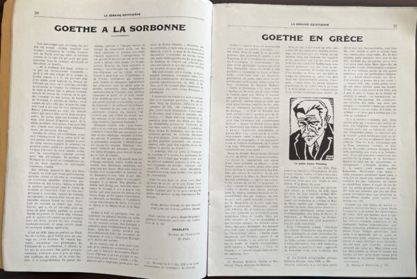 Rare, 1932, La Semaine Egyptienne, Hommage a Goethe, Magazine, Cairo, Alexandria - Image 7