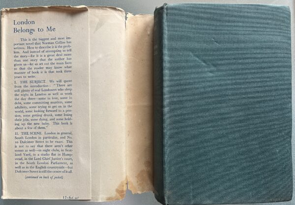 Rare,  1945, Norman Collins, London Belongs to Me, First Edition, First Printing - Image 2