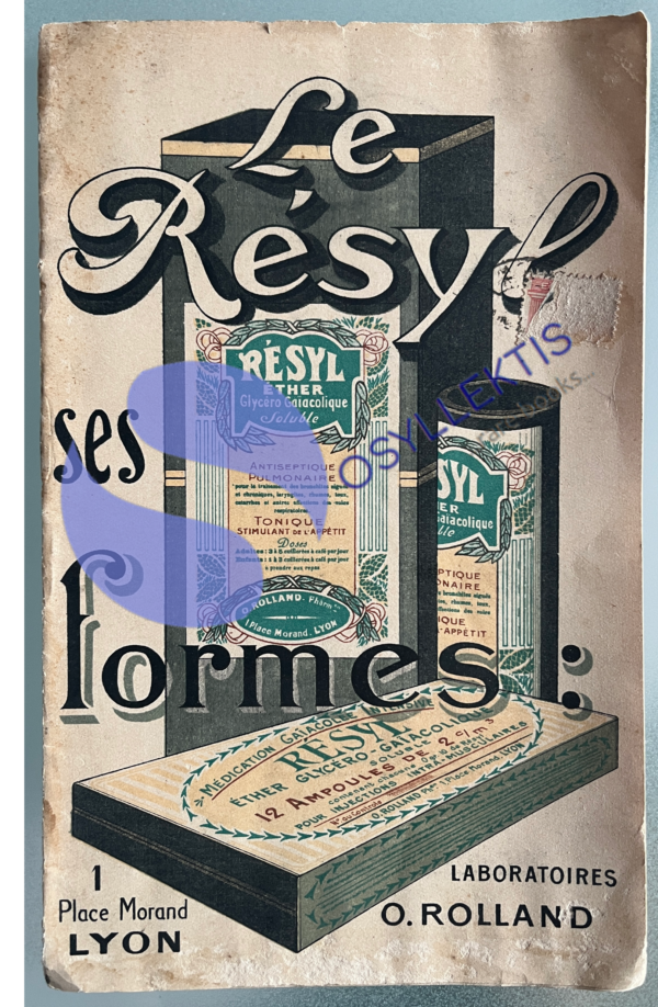 Rare, 1920s, French Medical Booklet, Le Resyl, O. Rolland, Lyon, TB Treatment