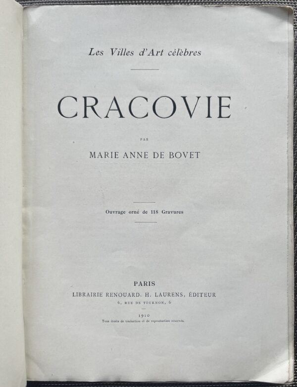 Rare, Signed, 1910, Marie Anne De Bovet, Cracovie, Krakow, Poland, First Edition - Image 12