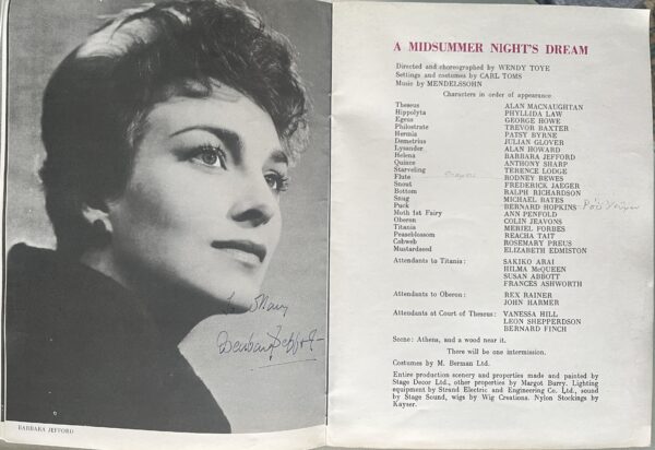 1964, Signed, Shakespeare Program, Ralph Richardson, Barbara Jefford, Greece - Image 5