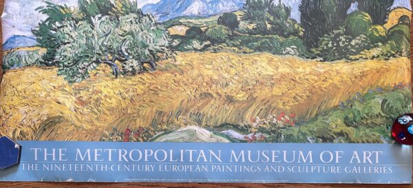 Rare, 1993, Original Poster, Vincent Van Gogh, Wheat Field with Cypresses, Metropolitan Museum NY - Image 3