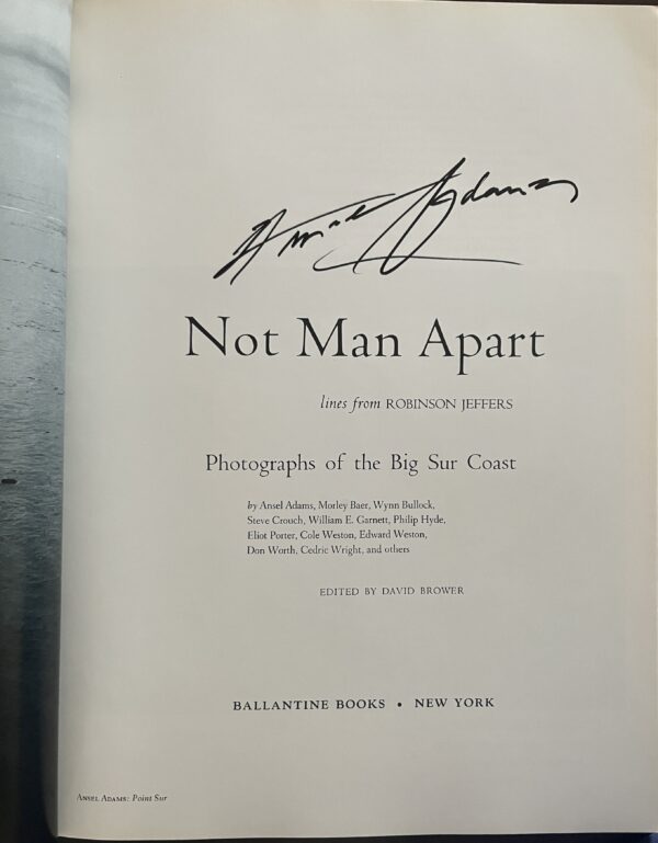 1976, Signed, Not Man Apart, Robinson Jeffers, Ansel Adams, Big Sur Coast Photographs, Poetry - Image 3