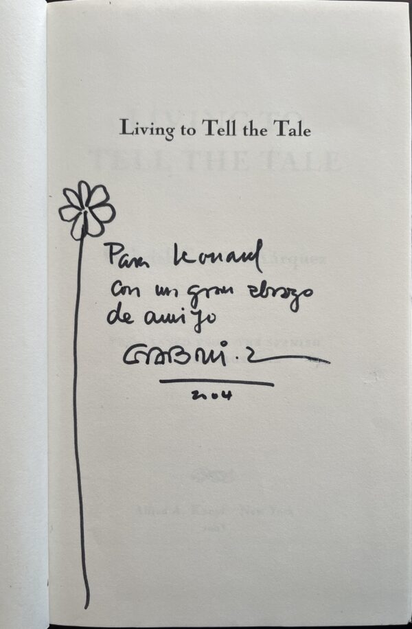 2003, Signed, Gabriel Garcia Marquez, Living to Tell the Tale, First English Edition - Image 4