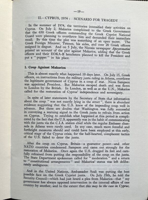 1974, Cyprus Tragedy, A Study Mission Report, Turkish Invasion, Refugee-Crisis - Image 4