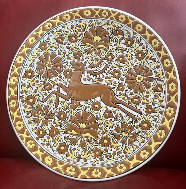 Rare, 1960's, Vintage Decorative Plate, Greece, Pradissi Rhodos Island, Nassos Keramik, Keramikos Stamp - Image 2