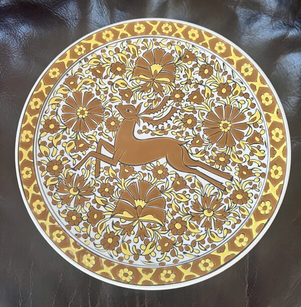 Rare, 1960's, Vintage Decorative Plate, Greece, Pradissi Rhodos Island, Nassos Keramik, Keramikos Stamp - Image 3