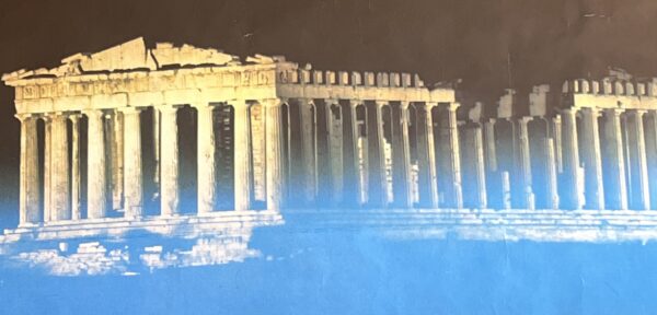 Rare, 1975, Original Large Poster, ΕΟΤ, Parthenon at Night, Acropolis, Greece - Image 4