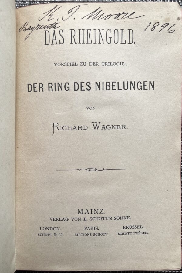 1892, Richard Wagner, Original Libretto, Ring, Nibelungen, Schott's Söhne, Bayreuth - Image 3