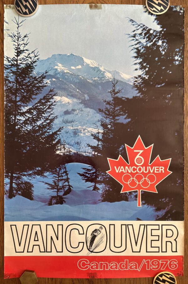 Rare, 1970, Original Vintage Official Photo Poster, Vancouver 1976 Winter Olympics Bid, Garibaldi Committee