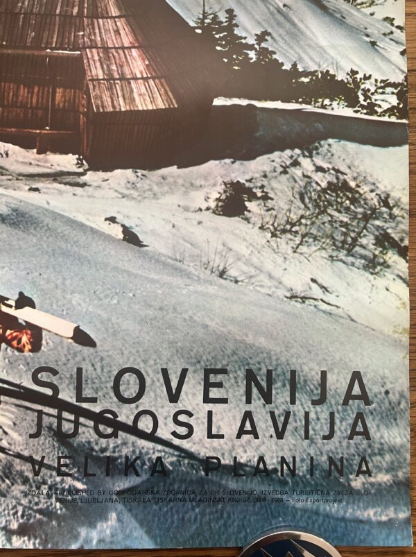 Rare, 1968, Original Vintage Official Photo Poster Slovenia, Velika Planina, Jugoslavia - Image 4