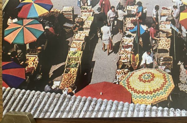 Rare, 1970, Original Official Vintage Photo Poster Slovenia, Ljubljana Central Market, Jugoslavia - Image 3