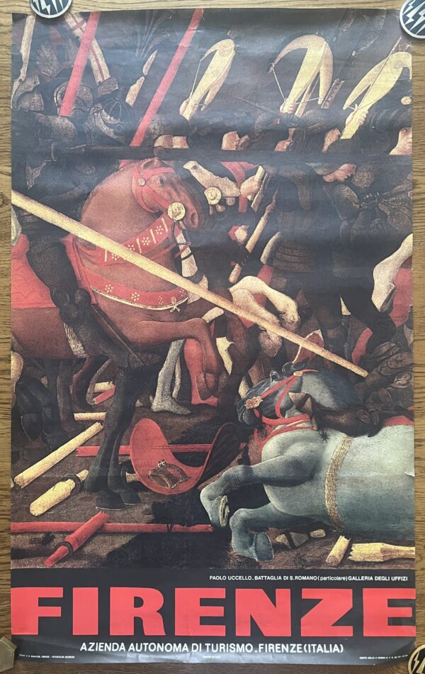 Rare, 1960s, Original Official Poster, AAT, Florence, Italy, Ivo Bazzechi, Paolo Uccello