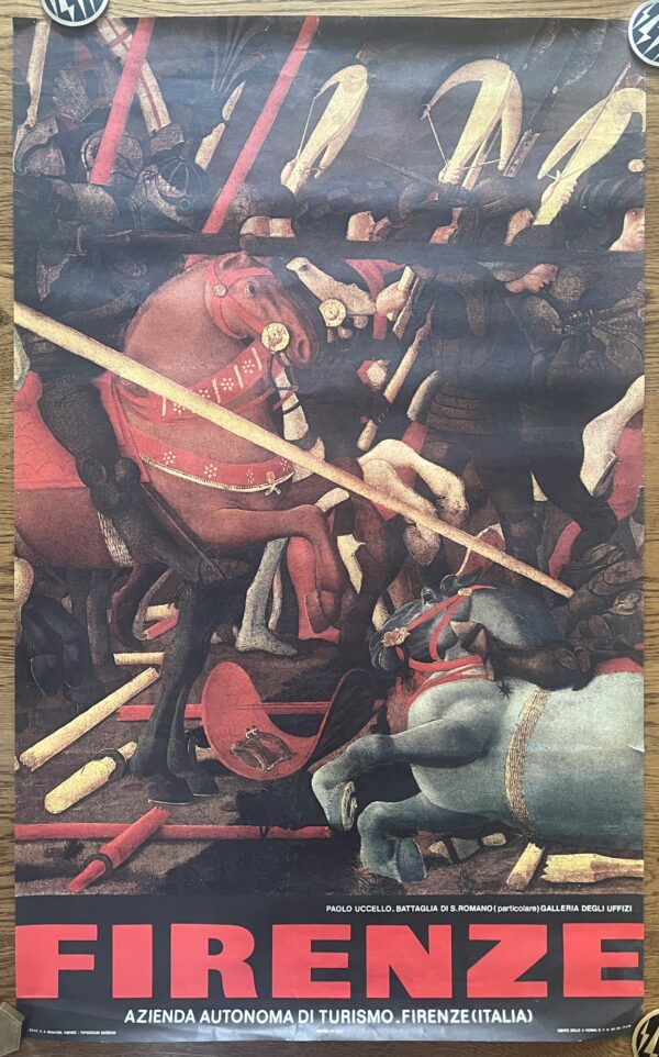 Rare, 1960s, Original Official Poster, AAT, Florence, Italy, Ivo Bazzechi, Paolo Uccello - Image 2