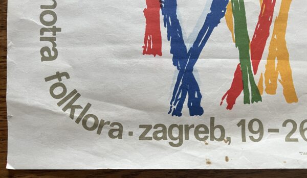 Rare, 1970, Original Official Vintage Poster, Zagreb, Jugoslavia, International Folklore Festival - Image 13