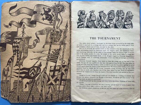 Rare, 1961, Vojtěch Kubašta, Pop up book, The Tournament, Artia, Bancroft Westminster London - Image 3