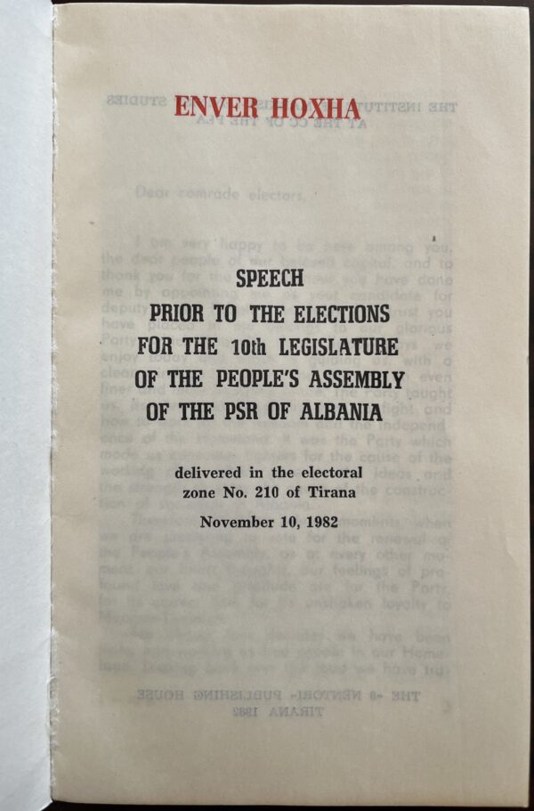 1981, Political Magazine, Albania Today, Enver Hoxha, Speech Pamphlet, Elections - Image 12