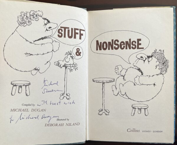 1974, SIGNED, Michael Dugan, Stuff & Nonsense, Deborah Niland, First Edition