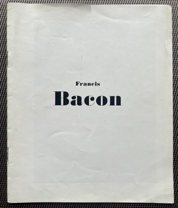 1957, Francis Bacon, Exhibition Catalog, Hanover Gallery, London, Graphis Press