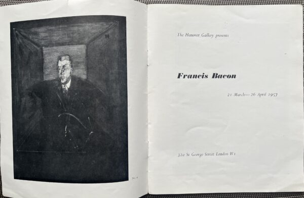 1957, Francis Bacon, Exhibition Catalog, Hanover Gallery, London, Graphis Press - Image 2