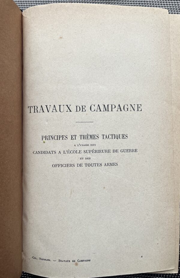 Rare, 1925, Robert Normand, Travaux de Campagne, French Military Manual, WWI +II - Image 3