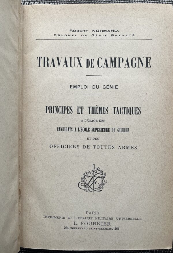 Rare, 1925, Robert Normand, Travaux de Campagne, French Military Manual, WWI +II