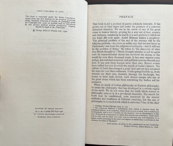 1960, Radhakrishnan, The Brahma Sutra, The Philosophy of Spiritual Life, First Edition - Image 5