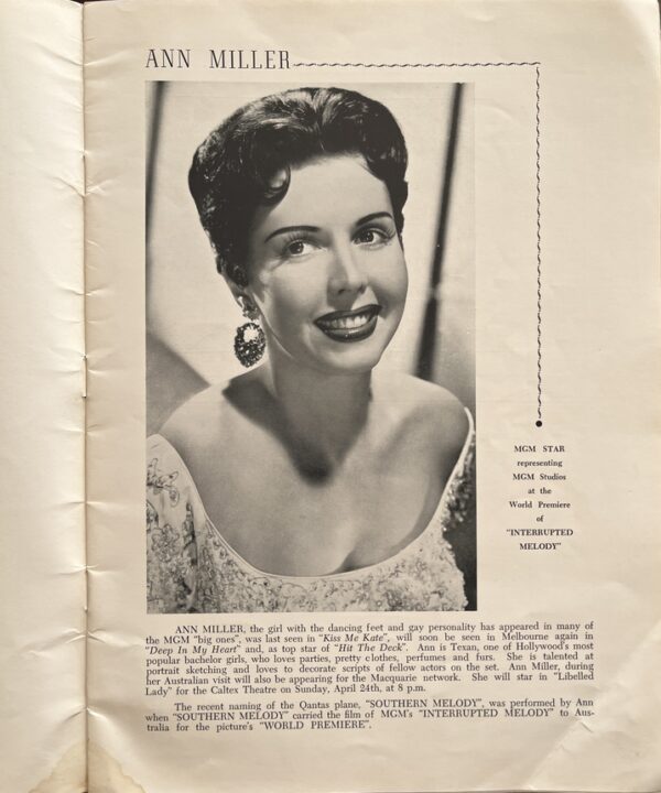Rare, 1955, Interrupted Melody, Souvenir Program, Eleanor Parker, Glenn Ford - Image 8