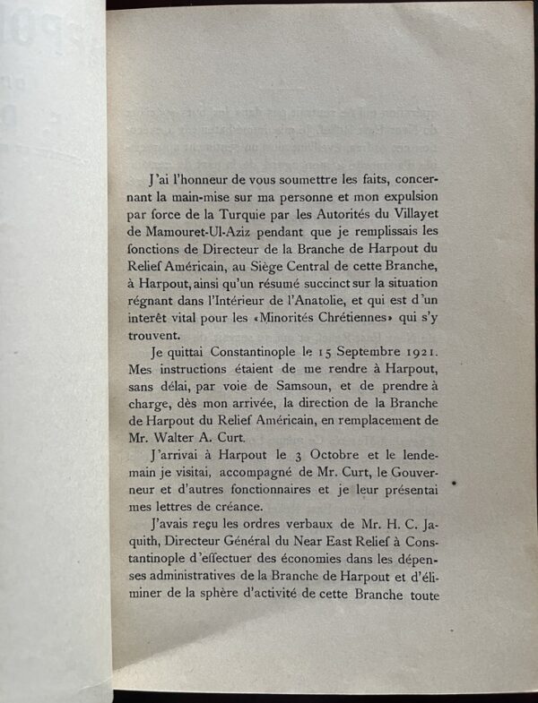 RR, 1922, F. D. Yowell, Official Report, Armenian Genocide, Near East Relief, Harpoot - Image 2