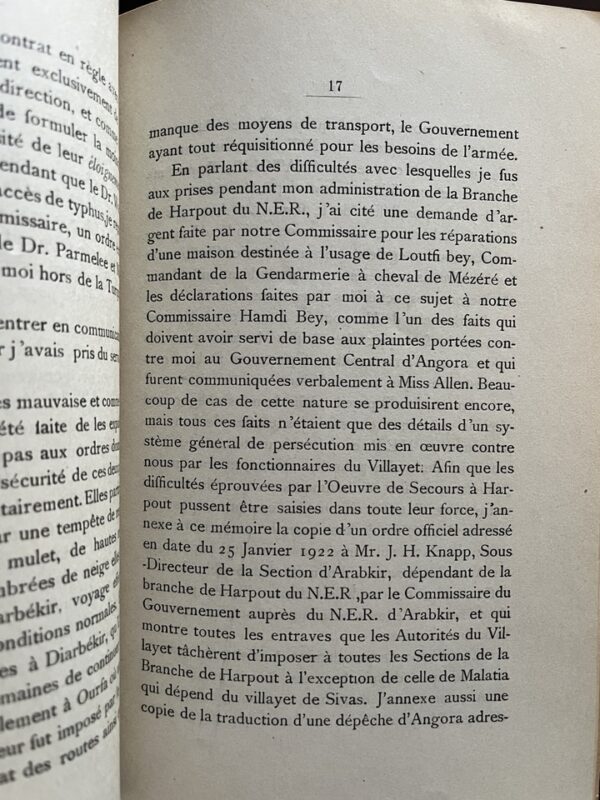 RR, 1922, F. D. Yowell, Official Report, Armenian Genocide, Near East Relief, Harpoot - Image 9