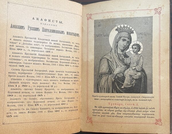 Rare, 1901 and 1908, Panteleimon Monastery, Mount Athos, Antique Russian Orthodox book - Image 12