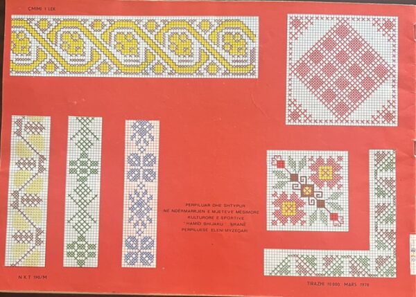 Lot of 3 Rare Albanian Folk Textile & Embroidery Books, Tirana 1959 & 1978, Ethnographic Patterns - Image 10