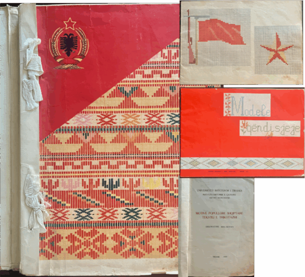 Lot of 3 Rare Albanian Folk Textile & Embroidery Books, Tirana 1959 & 1978, Ethnographic Patterns