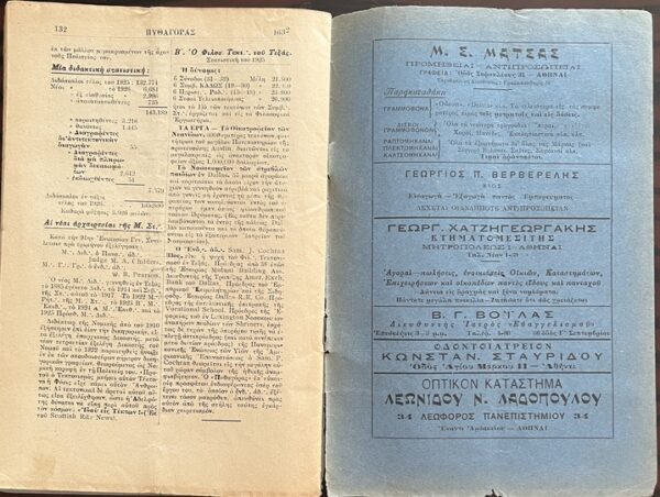Rare, 1927, Lot of 6 Issues, Greek Masonic Magazine, Pythagoras, Greece, First Edition - Image 9