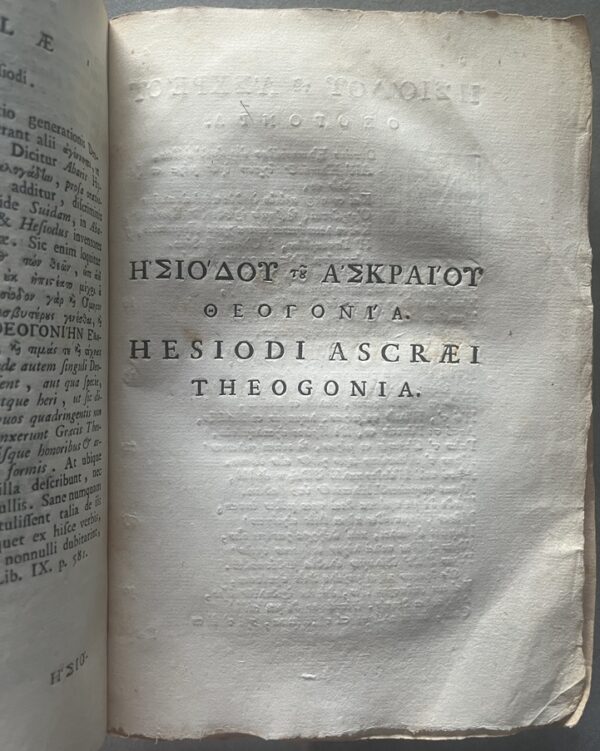 Rare, 1772, Greek-Latin Book, Hesiod's Euriskomena, Orphic & Proclus' Hymns, Padua Printing - Image 6