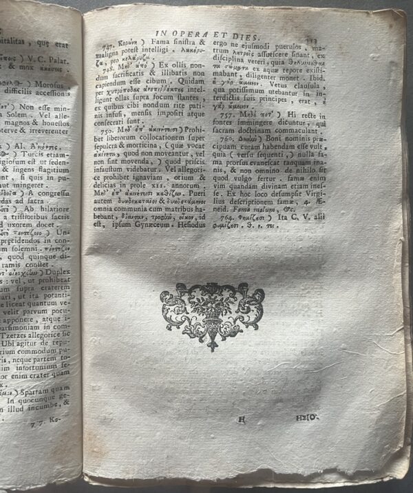 Rare, 1772, Greek-Latin Book, Hesiod's Euriskomena, Orphic & Proclus' Hymns, Padua Printing - Image 8